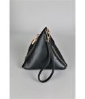 Lovemystyle Black Triangular Clutch Bag With Tassel Detail