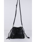 Lovemystyle Black Cross Body sac avec Zip et boucle en détail