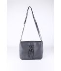 Lovemystyle Black Slim Messenger Bag With Bow Front