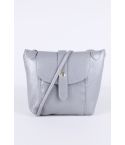 Lovemystyle Grey Cross Body Bag mit Popper-Verschluss