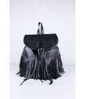 Mochila de Lovemystyle medio negro con flecos