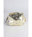 Lovemystyle Box Side Bag With Gold Studs In Gold - SAMPLE