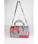 Lovemystyle Red Checkered Handbag With Pom-Poms - SAMPLE