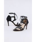 Lovemystyle lacets talons sandales en noir