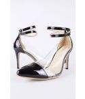 Lovemystyle Transparent Heels With Black Double Strap