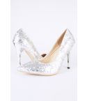 Lovemystyle auf der ganzen Silber Glitzer Pumps Heels