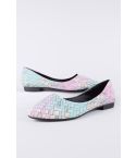 Lovemystyle Pastel Ballerina Pumps With Weave Texture