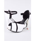 Lovemystyle Monochrom Peep-Toe Plateau Heels