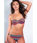LMS Aztec Print Bikini med Twist främre detalj och avtagbar rem
