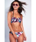 LMS gedrukte Bikini met Cup Detail en verwisselbare bandjes