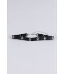 Choker de cuir Lovemystyle noir avec diamants en étain