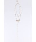 Lovemystyle Gold Double Chain Plunge Necklace