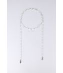 LMS Pearl Wraparound Choker med silverhänge Tips