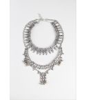 Lovemystyle Statement Silver Layered Tribal Design Necklace