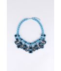 Lovemystyle Blue verklaring halsketting met zwarte stenen