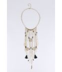 Lovemystyle Gold Dream Catcher Design Necklace With Tassels