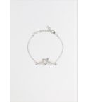 Lovemystyle Silver Bracelet With Diamante Shooting Star Detail