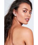 Lovemystyle zilveren Ear cuff met Diamante sterren