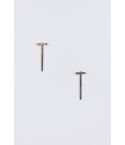 Lovemystyle Gold Double Layered T Bar Earrings