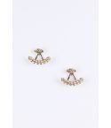 Lovemystyle Gold Leaf Stud Earrings With Larger Leaf Detail Back