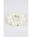 Lovemystyle White Hair Bobble With Pearl Detail