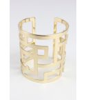 Lovemystyle Gold Cuff Bracelet With Maze Design