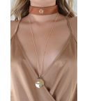 Lovemystyle Suede Choker With Plunge Padlock