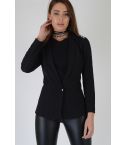 Lovemystyle ausgestattet schwarzen Blazer mit verzierten Schulter Detail - Probe