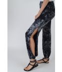 Lovemystyle Relaxed Fit Blue Tie Dye High Waisted Trousers - SAMPLE