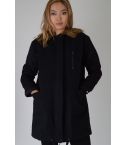 Lovemystyle Black Parka Coat With Faux Fur Trim Hood - SAMPLE