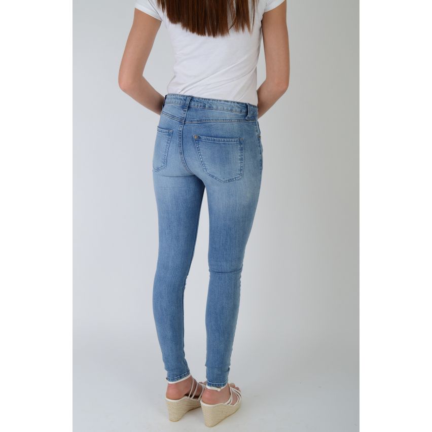 Lovemystyle Licht blaue Skinny-Jeans waschen