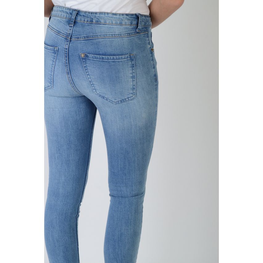 Lovemystyle Licht blaue Skinny-Jeans waschen