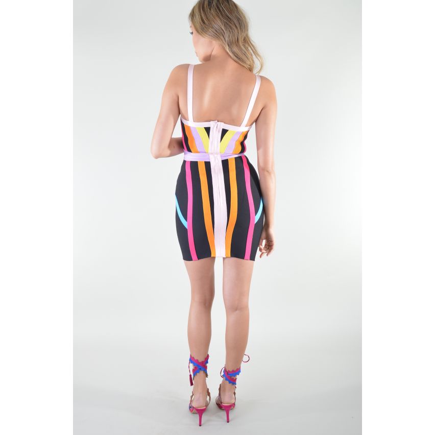 Lovemystyle kurze mehrfarbig Bandage Kleid