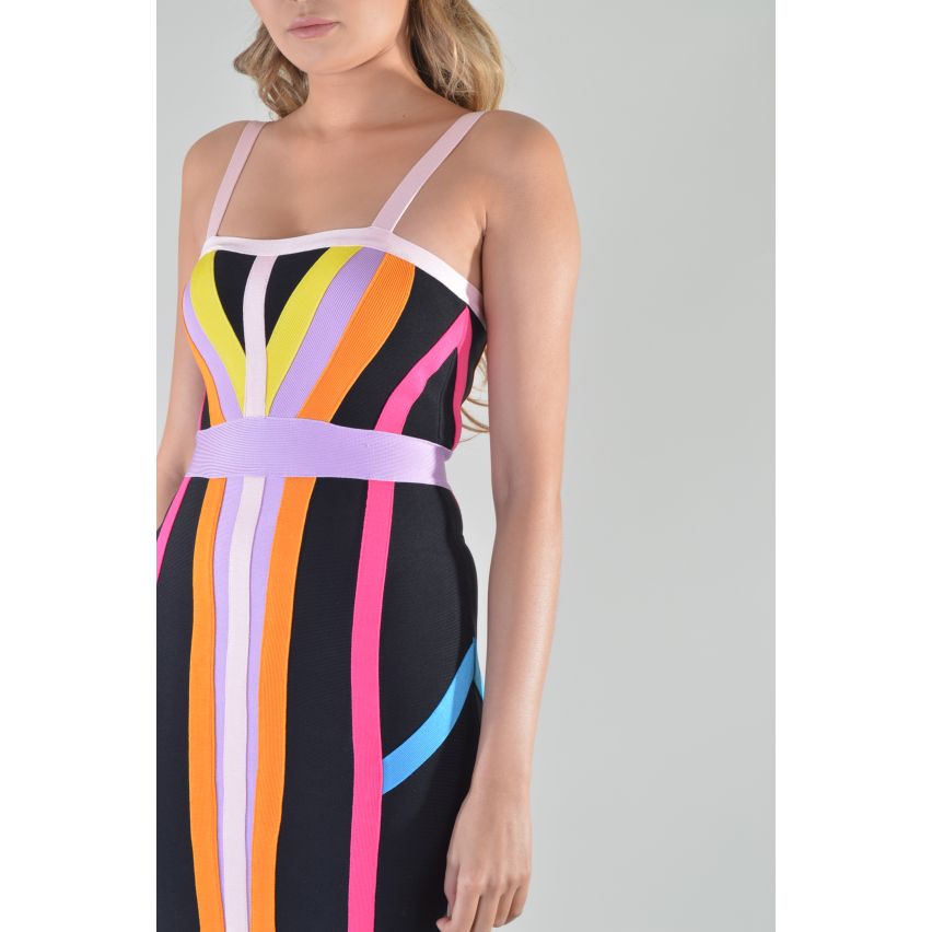 Lovemystyle kurze mehrfarbig Bandage Kleid