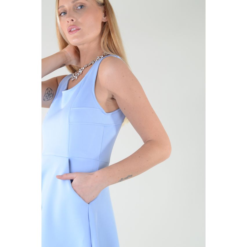 Robe patineuse bleu Pastel Lovemystyle avec détail poche côté