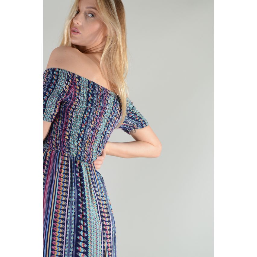 Lovemystyle aus der Schulter Maxi-Kleid mit Rock-Split
