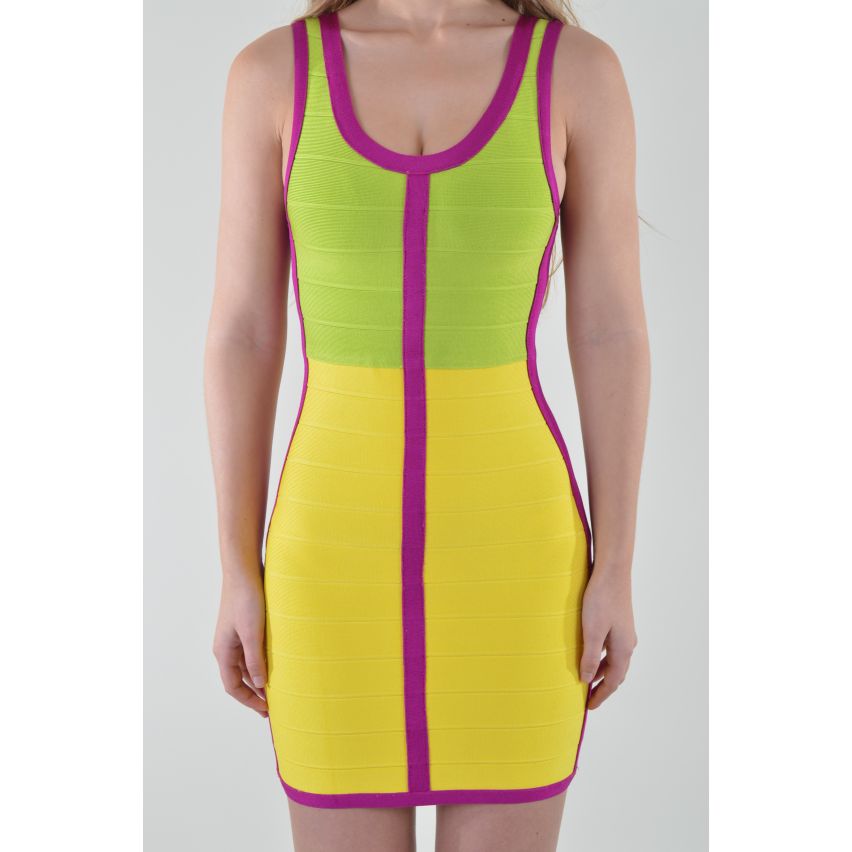 Lovemystyle kurze mehrfarbig Bandage Kleid