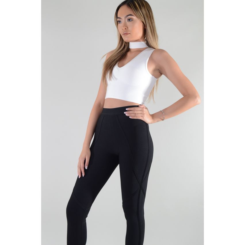 Legging taille haute Lovemystyle noir en matériel de Bandage - échantillon