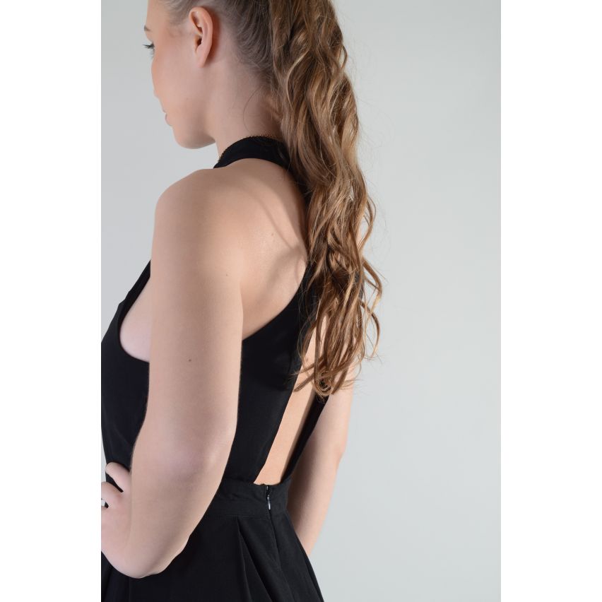 Lovemystyle schwarze offen zurück ärmelloses Knie Lenght Skater