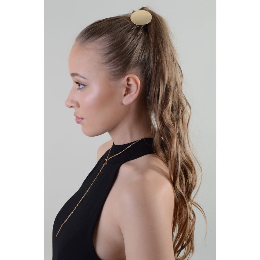 Lovemystyle Gold Plated Circular Disk Hair Bobble