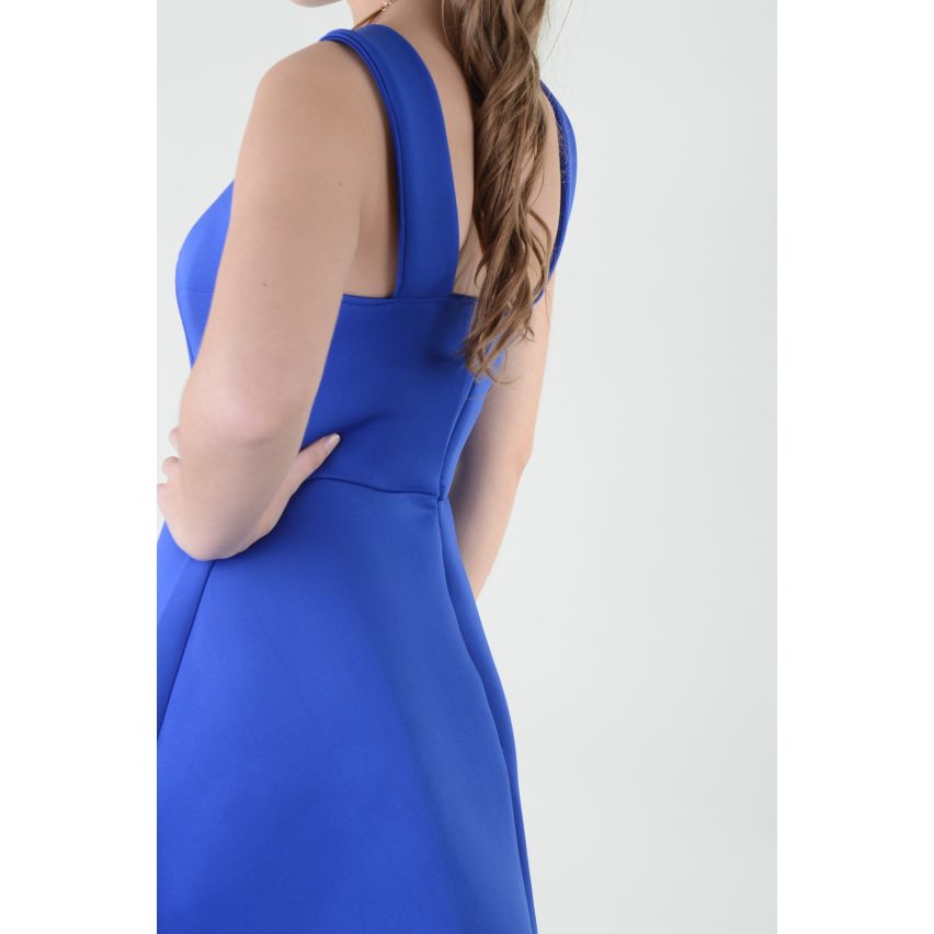 Lovemystyle Royal bleu Scuba courte robe de Skater