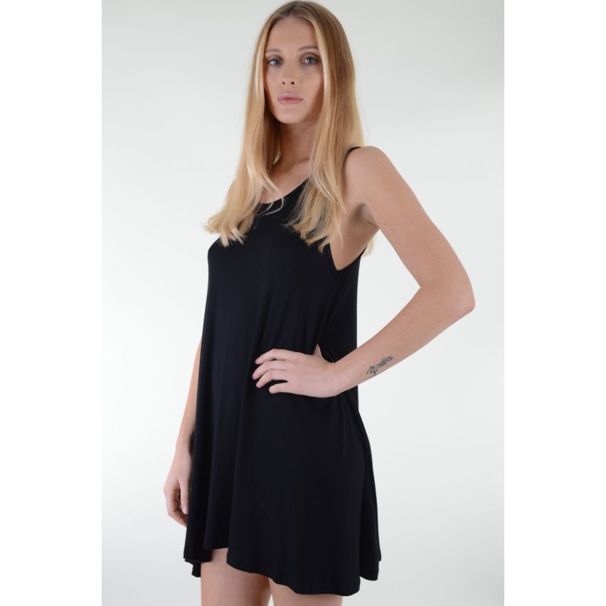 Lovemystyle Loose Fitting Swing Dress In Black - SAMPLE