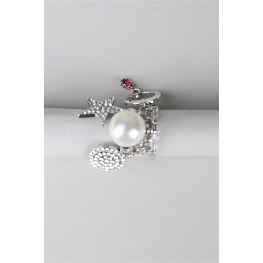 Lovemystyle Silver Ring med flera Charm hängen