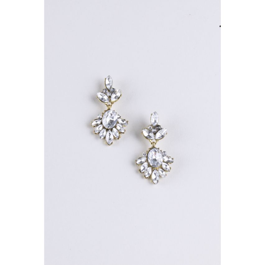 LMS Pure élégance lustre or boucles d’oreilles avec Diamantes