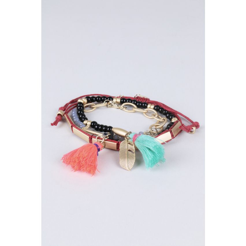 Lovemystyle Multi Pack di amicizia colorati braccialetti Festival