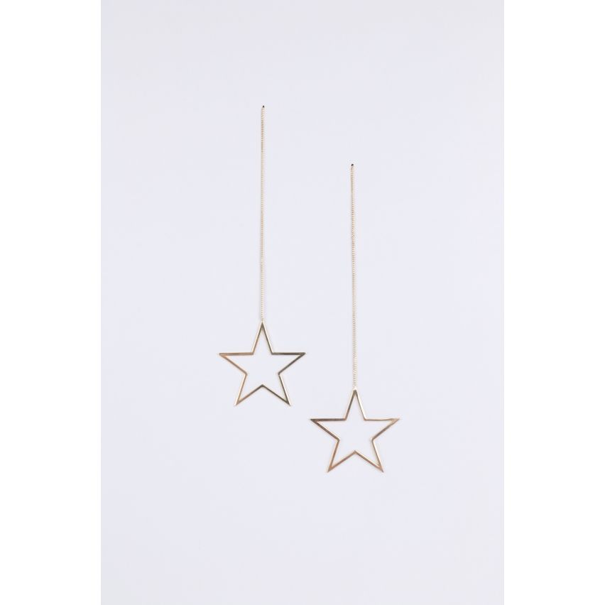 Lovemystyle Gold Ohrringe Sterne baumeln
