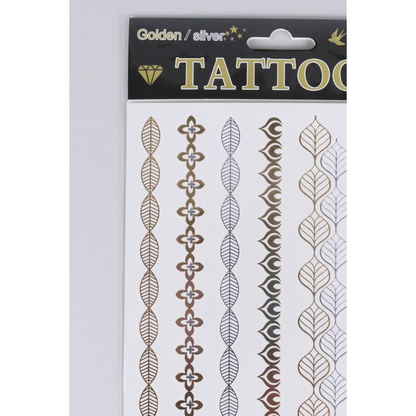 Lovemystyle Gold und Silber Tattoo Transfers mit Pfeil