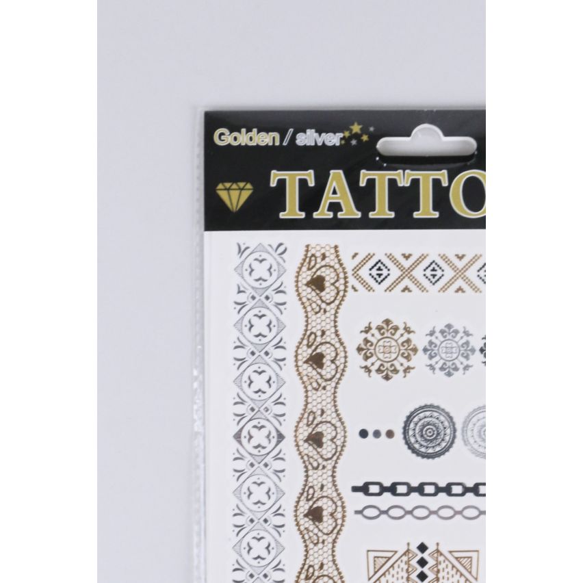 Lovemystyle Gold und Silber Tattoo Transfers mit Lochmuster