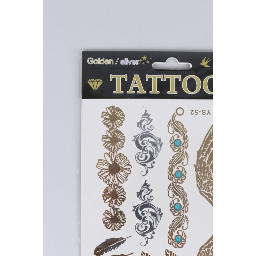 Lovemystyle Gold und Silber Tattoo Transfers mit Engelsflügeln