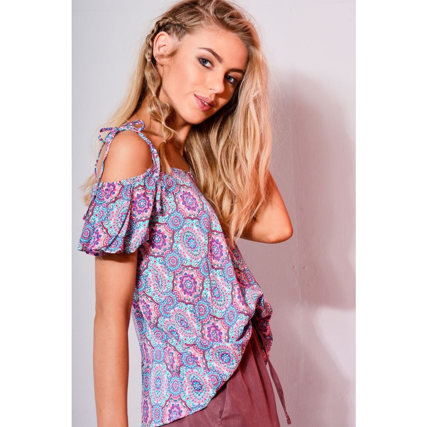 Daphnea Paris Paisley Krawatte Schulter oben gedruckt